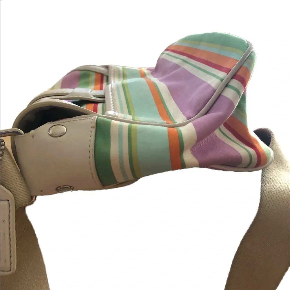 NWT Coach Hobo Handbag Hampton‎ Coastal Grandma Multicolor Canvas Crossbody